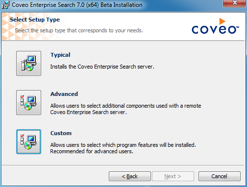 Coveo Enterprise Search Install Mode