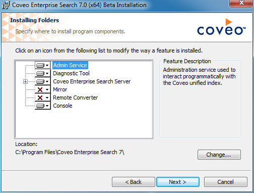 Coveo Enterprise Search Admin Service