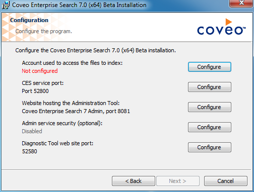 Coveo Enterprise Search Configuration