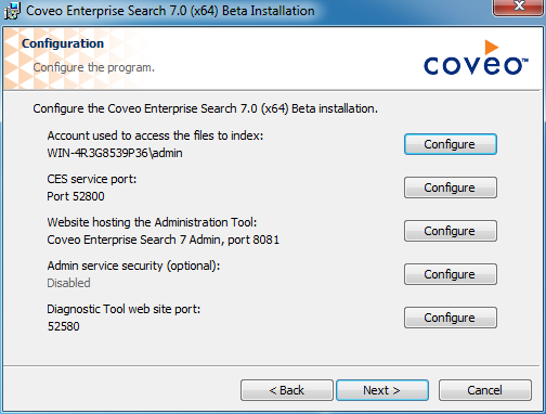 Coveo Enterprise Search Configuration Complete
