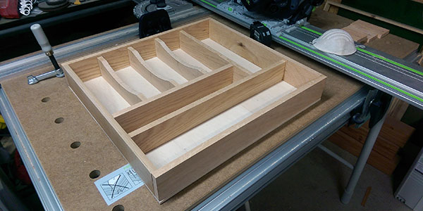 Tray roughly shaped